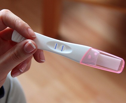 Positive results kit at Ladies Choice Abortion Clinic in Durban