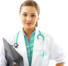 Nurse consulting with a patient at Ladies Choice Abortion Clinic